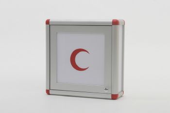 Kare Ecza Dolab 35cm Krmz Keli