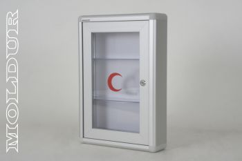 Aluminyum ecza dolab kilitli ve mknatsl