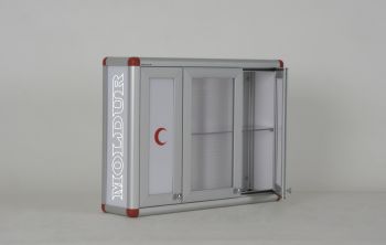 Ecza dolab 3 kapl ortadan rafl