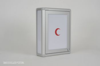 Ecza Dolab Tek Kapl Beyaz + Hilal