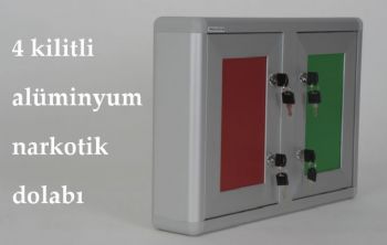 Narkotik Dolab 4 Kilitli Aluminyum Profil Kasal